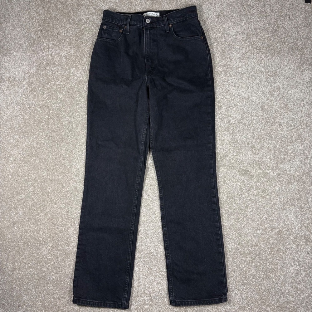 Abercrombie & Fitch The 90s Straight Ultra High Rise Jeans Black 27 4R